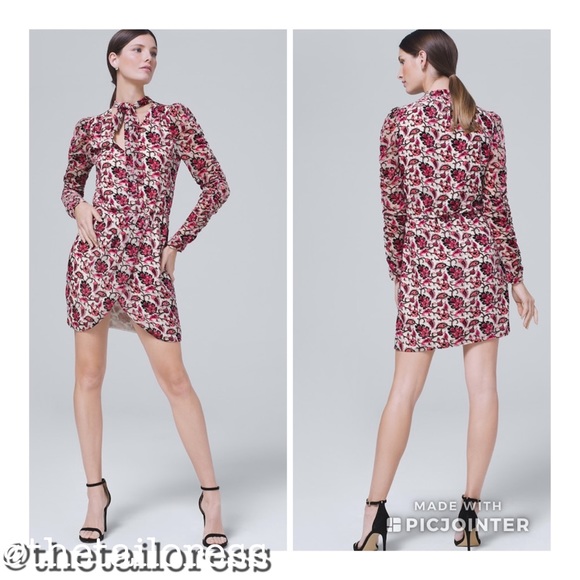 ❌NOT FOR SALE❌MONIQUE LHUILLIER Floral VelvetDress - Picture 7 of 16